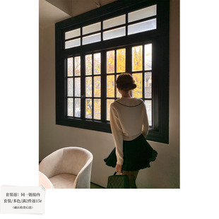 SourceWithU 杏仁雾境 2色单麻花荷叶边短裙定制绞花高腰半身裙女