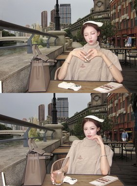 SourceWithU【西太后新款】土星刺绣麻花针织不规则复古斗篷外套