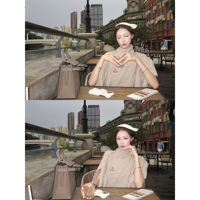 SourceWithU不规则斗篷外套