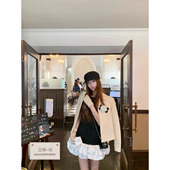 衬衫 SourceWithU月夜巴黎 20羊毛贵气感细闪黑色小香背心裙灯笼袖