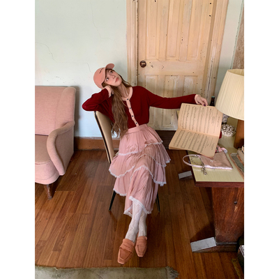 SourceWithU早秋撞色开衫针织衫