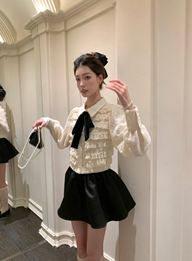 SourceWithU miu系大小姐 顶流2色廓形A字裙裤宽松遮肉气质短裤女