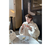 SourceWithU 小绒貂 2色仿貂绒加厚环保皮草女加厚保暖毛毛外套冬