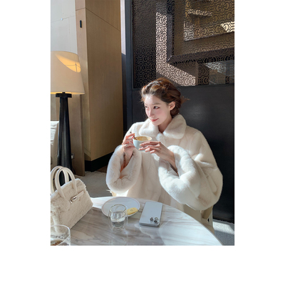 SourceWithU仿貂绒环保皮草外套