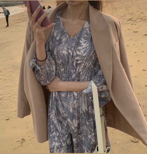 碎花连衣裙仙气少女显瘦