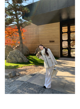 SourceWithU白兰地特调 420g加绒显身材休闲裤修身高弹秋冬微喇裤