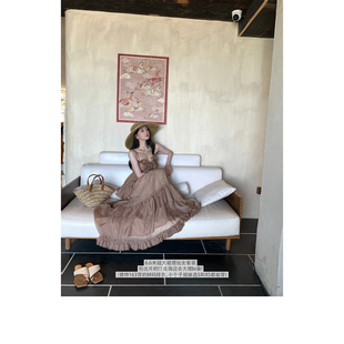 6.6米大裙摆 SWU3 自由海岸 限时折扣 度假吊带半裙两件套