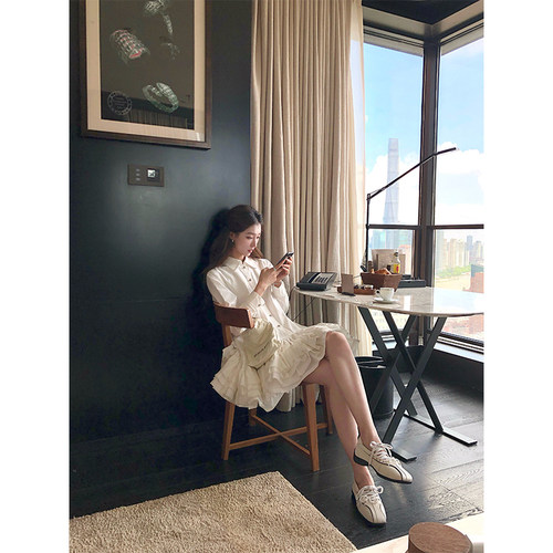 SourceWithU衬衫连衣裙蓬蓬短裙