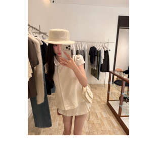 20莱赛尔25亚麻 韩女feel 2色女团娃娃领上衣裙裤 限时折扣