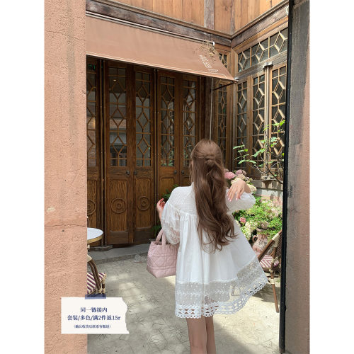 SourceWithU蕾丝连衣裙短裤套装