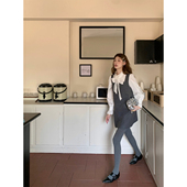 2色羊毛高级灰色毛呢背心裙宽松无袖 SourceWithU 冬日精灵 连衣裙