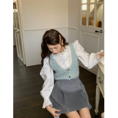 SourceWithU2色混绿色针织背心