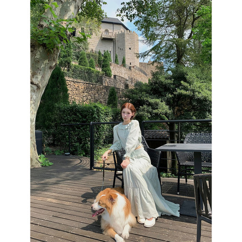 SourceWithU翻领衬衫半裙休闲裤