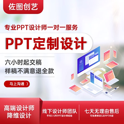 PPT制作代作定制年终总结汇报路演企业宣传教学课件美化设计排版