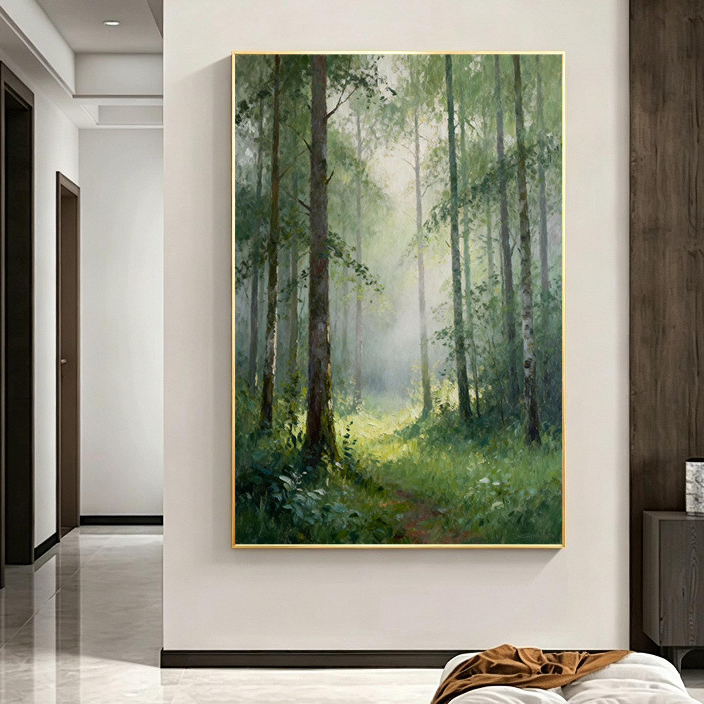 可班手绘油画森光启吉玄关装饰画