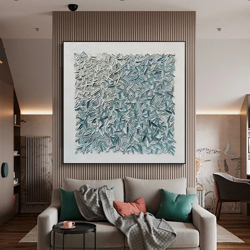 可班艺术纯手绘油画肌理感抽象画
