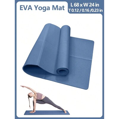 Dark Blue Foldable Yoga Mat Eco Friendly EVA Folding Travel