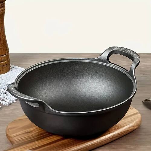 Pre-Seasoned Cast Iron Skillet with Dual Handles - Non-Stick