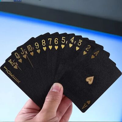 Black Rose Deck Poker Frosted Waterproof Plastic Playing Car