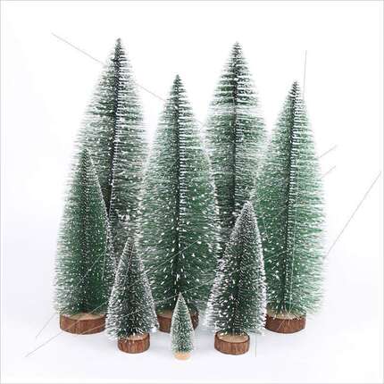 Mini Christmas tree tabletop decoration DIY pine needle tree
