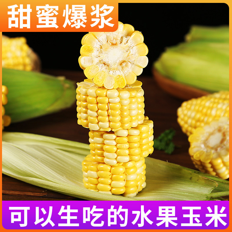 水果玉米新鲜超甜生吃免煮早熟金银孕妇当季云南现摘即食甜玉米