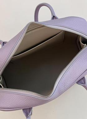 Lee Vsasi2025新款波士顿紫色单肩真皮腋下包包轻奢小众高级感斜