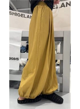 秒发25107诗歌兰女装2025秋款百搭慵懒时尚休闲直筒裤阔腿裤女