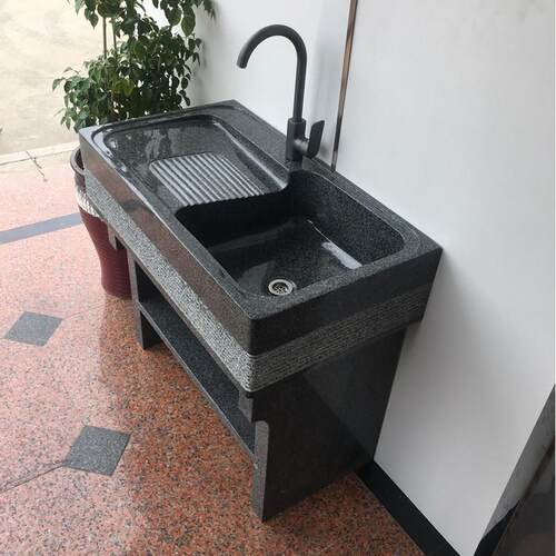 室外大理石洗衣池带搓衣
