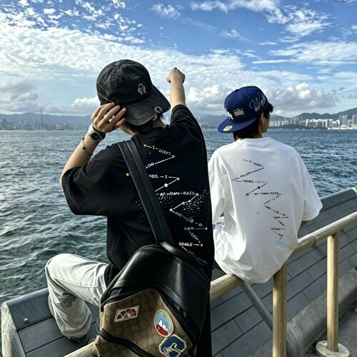 正品Asrts高级感星空钻钻短袖T恤