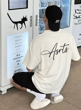重磅 Asrts新款小众潮牌美式夏季纯棉宽松男士情侣半袖短袖T恤ins