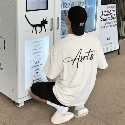 新款夏季小众美式潮牌Asrts短袖T