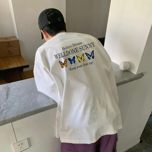 Welldone Sunny小众潮牌美式男士情侣秋冬内搭打底衫上衣长袖T恤