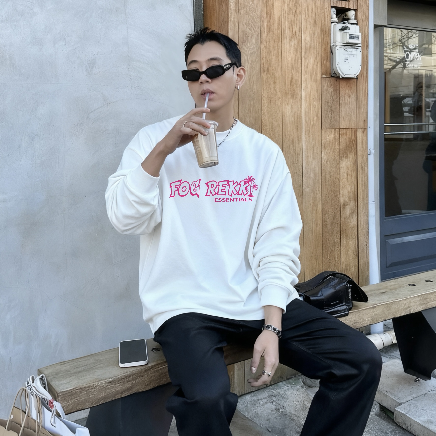 FOG小众潮牌美式情侣长袖T恤男女