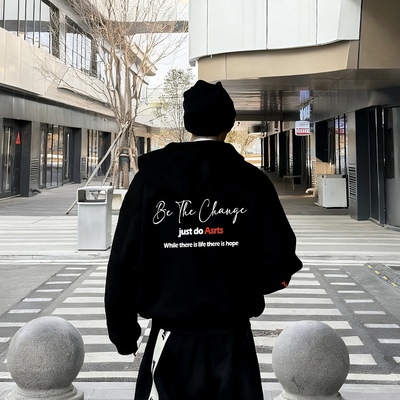 重磅Asrts高级感潮牌连帽卫衣男