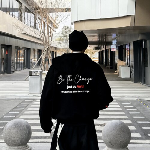 重磅Asrts高级感潮牌连帽卫衣男