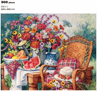 福思VOX拼图成人900片Barbara芭芭拉静物花卉风景油画解压玩具2包