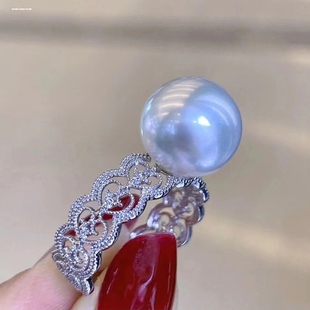 莫桑石戒托未镶嵌钻石戒指空托简约款六爪戒托