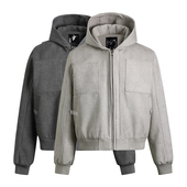 GOSNACE GOS 石灰连帽春秋硬挺廓形高级感百搭夹克外套