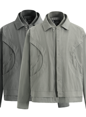 GOSNACE/GOS  双领设计百搭休闲cleanfit解构双襟夹克春秋外套