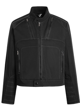 GOSNACE/GOS 尼龙2.0多拉链双领口设计机车飞行夹克