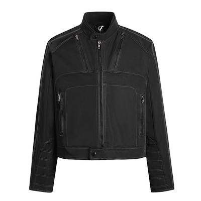 GOSNACE多拉链双领口飞行夹克