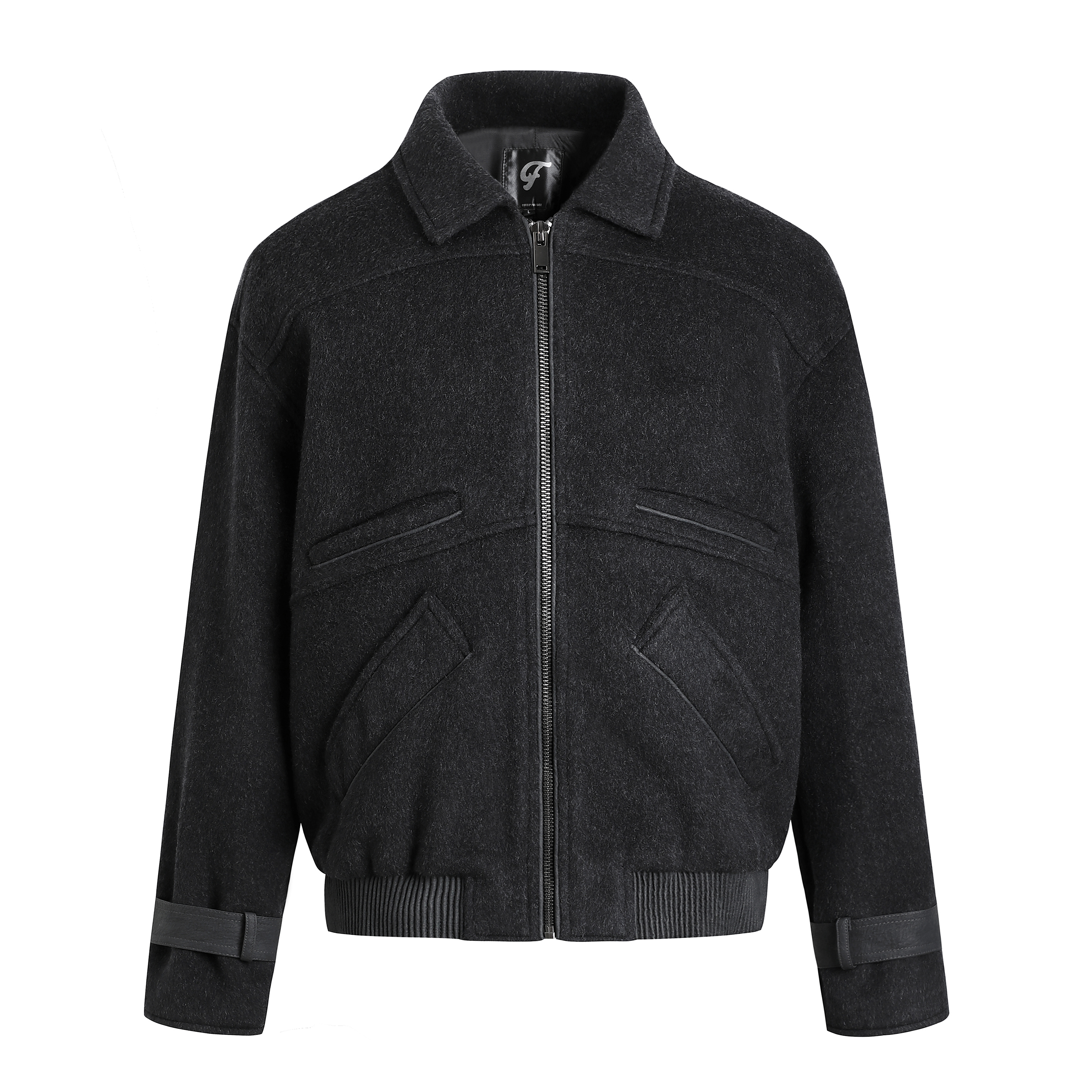 GOSNACE/GOS长毛绒拼皮夹克