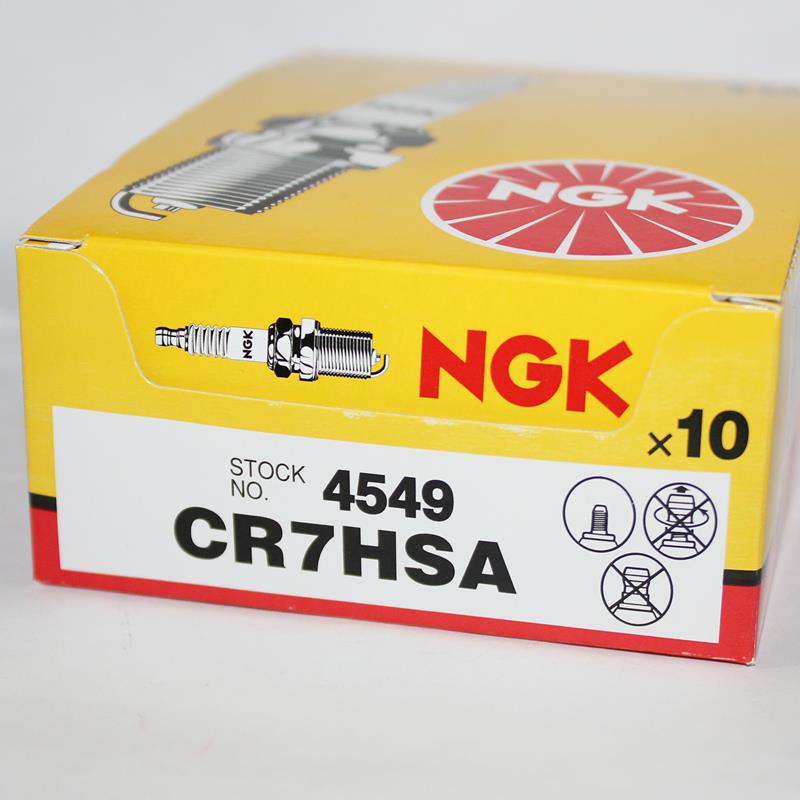 NGK电阻火花塞CR7HSA适用大地鹰王CBT125豪迈GY6鬼火福喜巧格姜戈