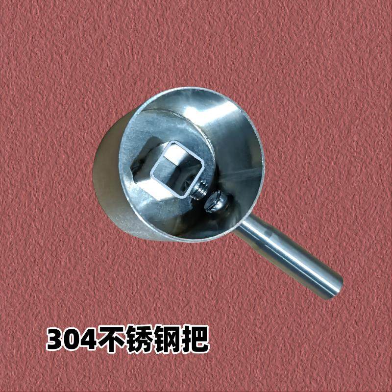 方孔304不锈钢水龙头把手柄旋钮开关配件手轮35直径冷热龙头维修
