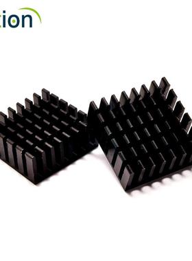 香橙派5 PLUS 黑色散热片CPU铝型材开槽散热器IC芯片散热块带背胶