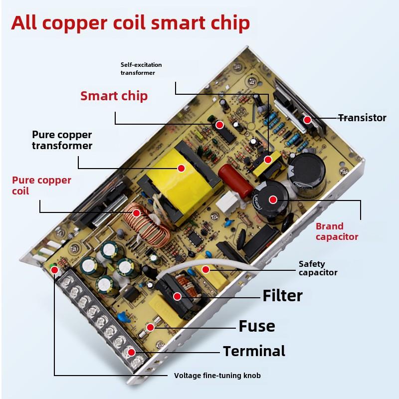 明纬开关电源S-350W220转12V24V5V400W灯带监控直流变压器120W20A