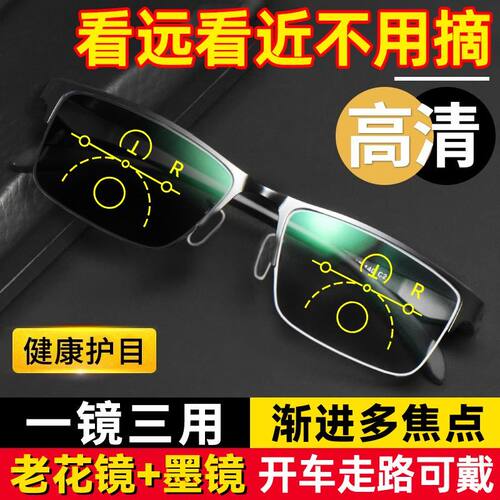 高档渐进多焦点老花镜
