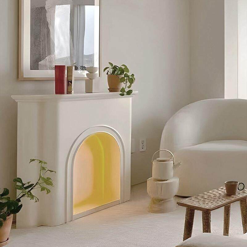 法式入户玄关柜酒店民宿餐厅客厅壁炉柜ins风简约装饰柜置物架子