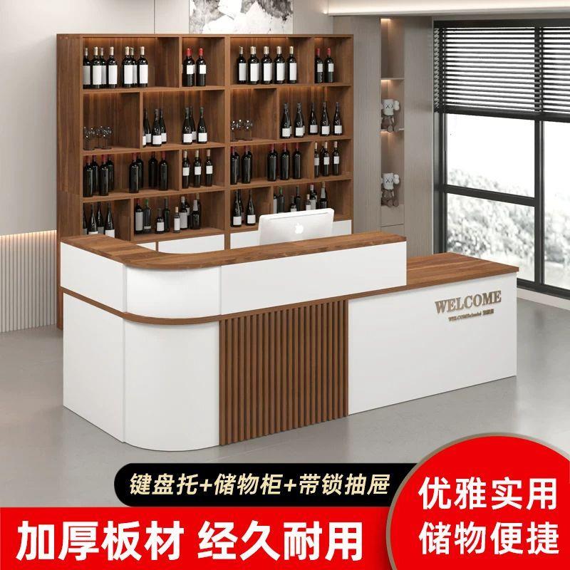 吧台收银台转角柜台饭店酒店餐厅前台接待台小吧台桌餐饮店收银台