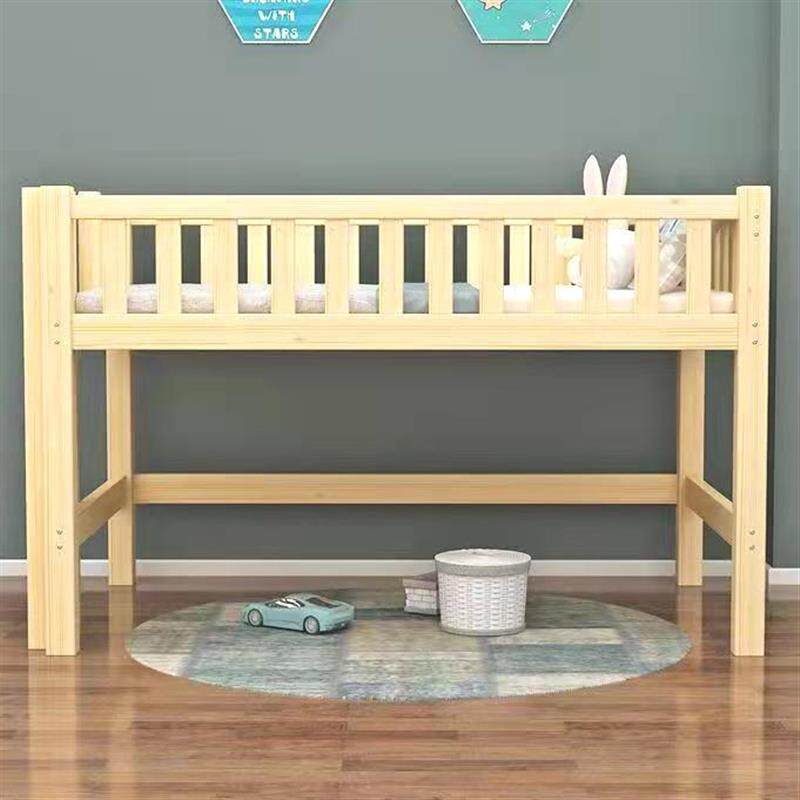 实木半高床男孩女孩儿童床上床下空高架床单上层小户型带护栏家用